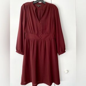 Banana republic burgundy work dress
